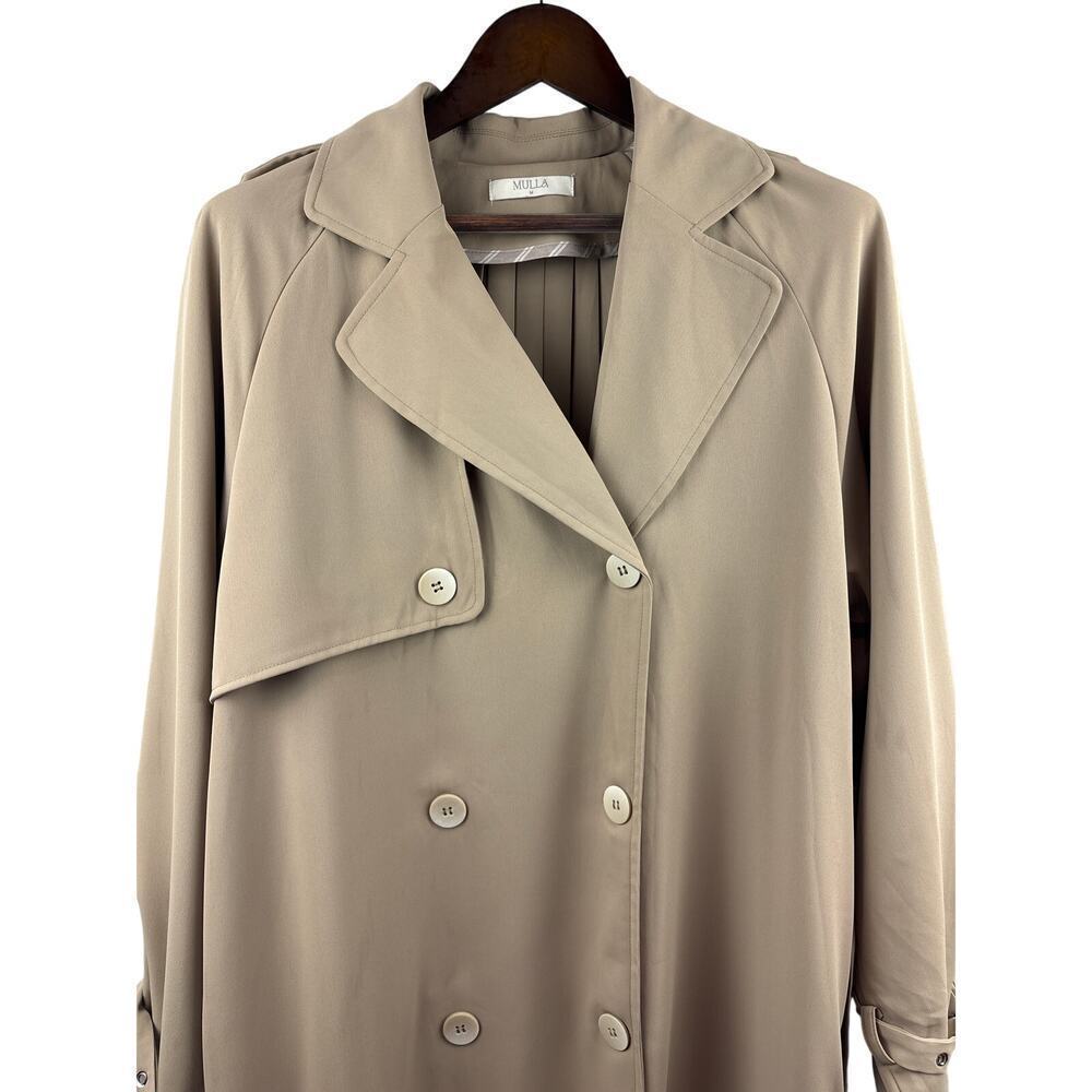 Women’s Mulla Medium Tan Overcoat w/ Detachable Belt - Picture 2 of 5